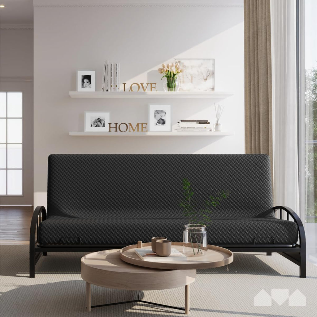 Memory Foam Futon Mattress - Full Size (Frame Not Included) (Black), 71"52"X6"