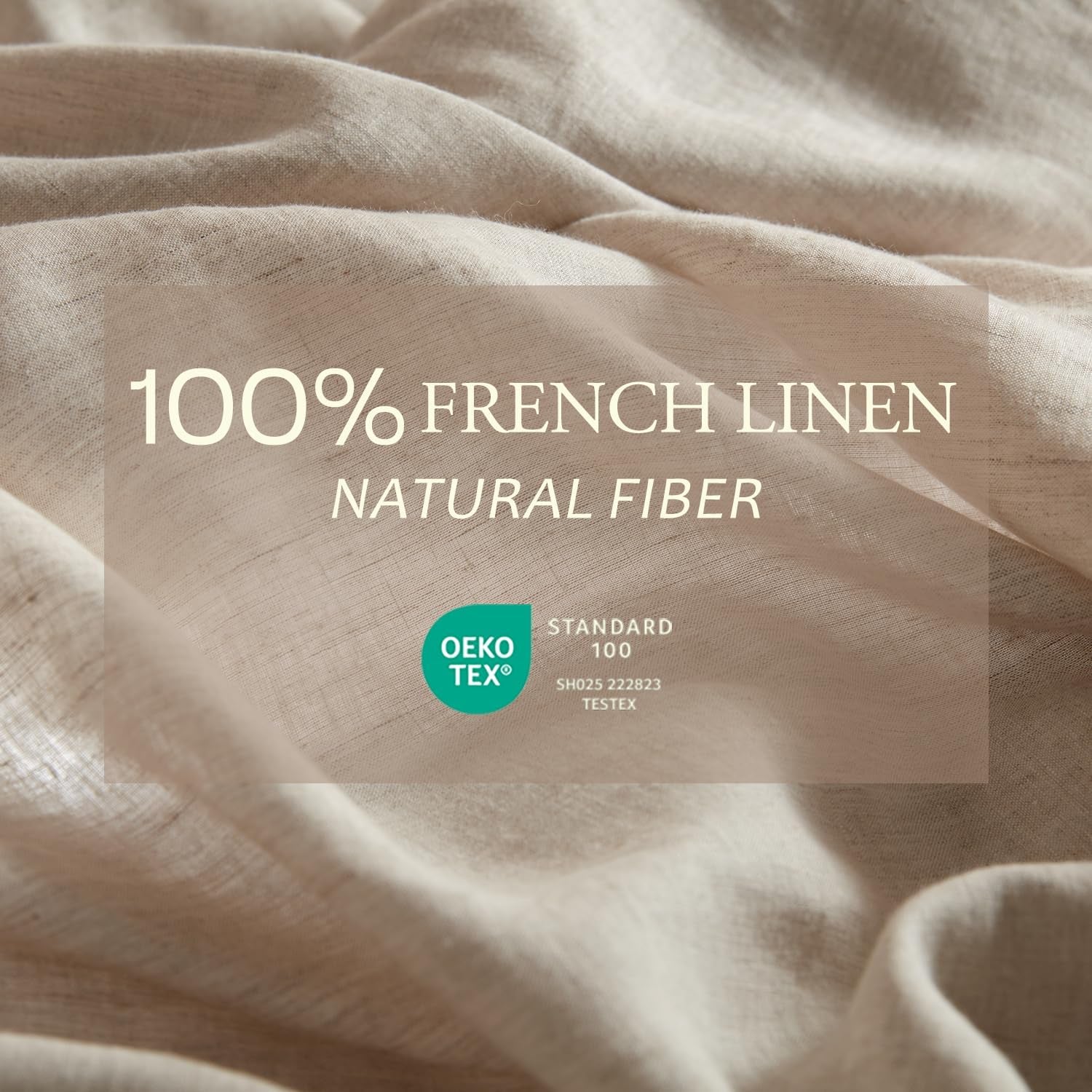 100% Linen Duvet Cover Set 3Pcs, Pure Natural French Flax Linen Duvet Cover King 90"X104" with Corner Ties and Zipper Closure, Soft Breathable Durable for Hot Sleepers (Natural Linen, King)
