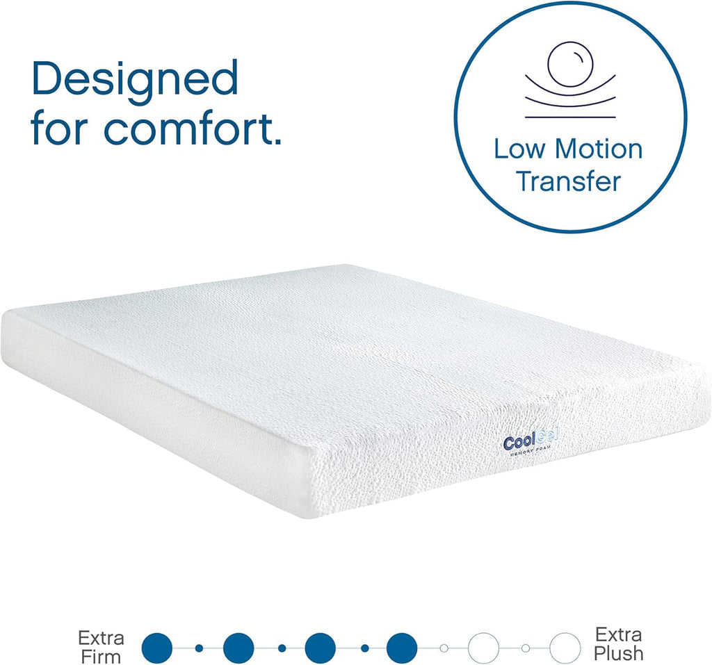 8 Inch King Mattress Memory Foam Medium Firm, King Size Memory Foam Mattress Cooling, Made in the USA, 8" Depth with Pressure Relief, Certipur-Us Certified No Fiberglass, Coolgel Bed