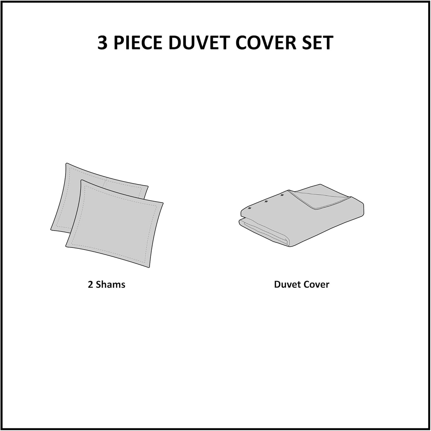 Rhea 100% Cotton Duvet Set Mid Century Modern Boho Design, All Season Comforter Cover Bedding Set, Matching Shams, King/Cal King, Geometric Clipped Jacquard Ivory 3 Piece