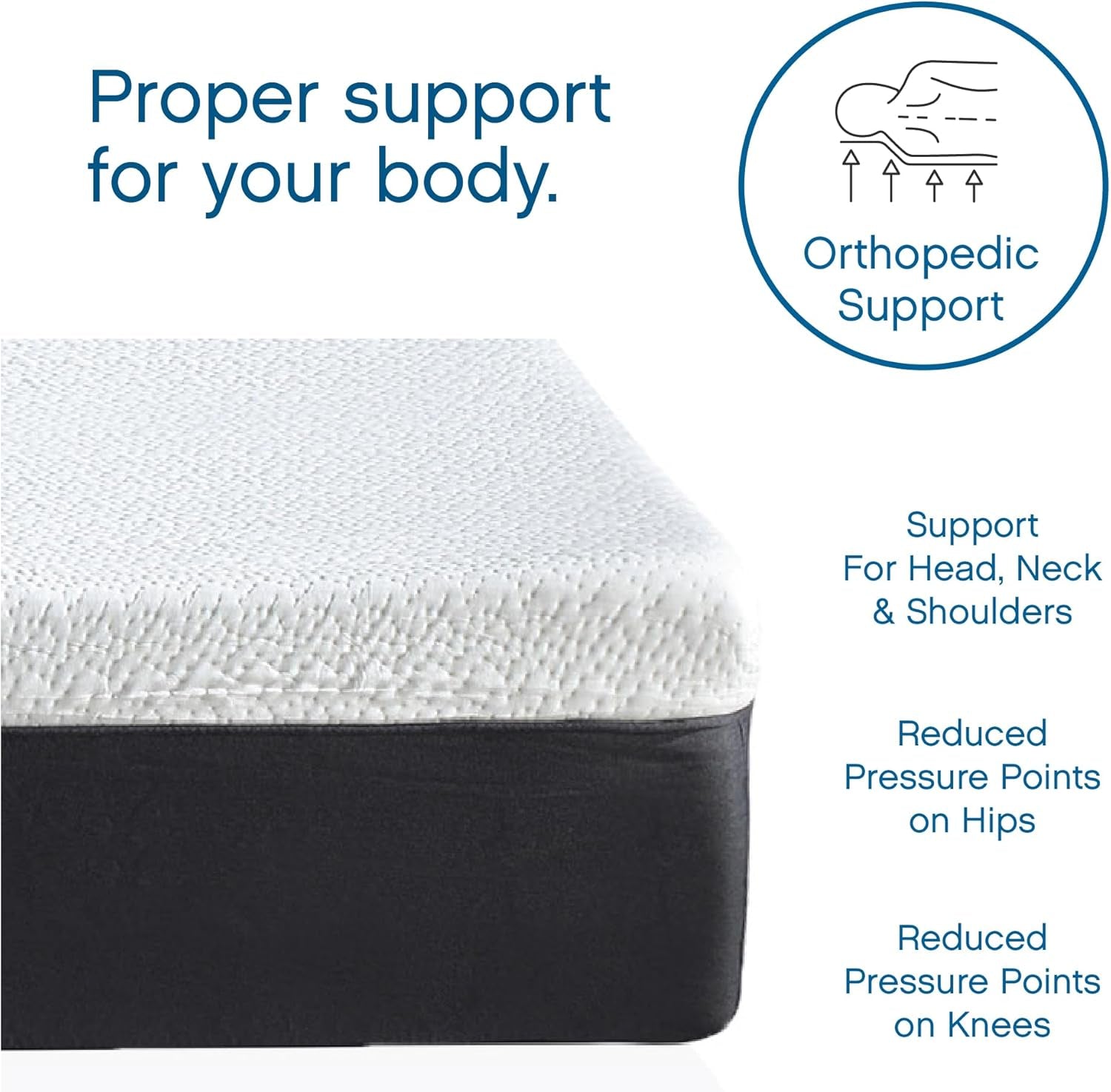 12 Inch Twin Size Mattresses Memory Foam Medium Firm, Twin Memory Foam Mattress Cooling, Made in the USA, 12" Depth with Pressure Relief, Certipur-Us Certified No Fiberglass, Coolgel Bed