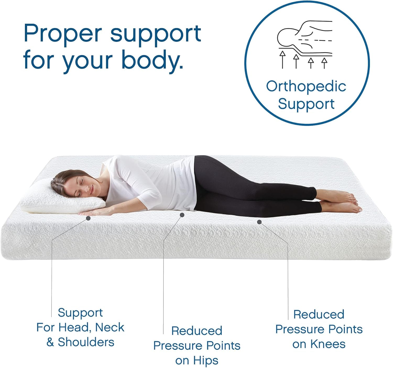 8 Inch King Mattress Memory Foam Medium Firm, King Size Memory Foam Mattress Cooling, Made in the USA, 8" Depth with Pressure Relief, Certipur-Us Certified No Fiberglass, Coolgel Bed