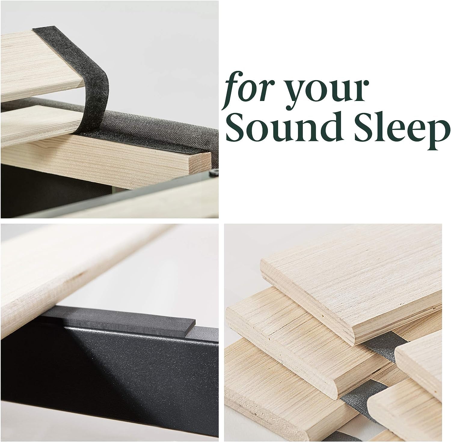 Lottie Upholstered Platform Bed Frame, Mattress Foundation, Wood Slat Support, No Box Spring Needed, Easy Assembly, Grey, King