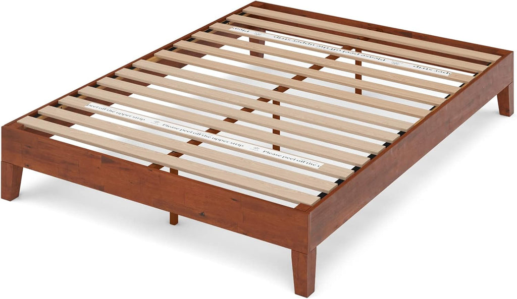 Wen 12 Inch Deluxe Wood Platform Bed Frame/Solid Wood/Mattress Foundation with Wood Slat Support/No Box Spring Needed/Easy Assembly, Full