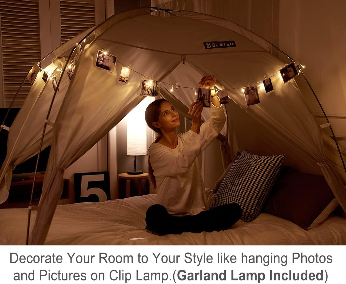 Floorless Indoor Privacy Tent on Bed for Warm and Cozy Sleep inside Drafty Room (Twin, Mint)