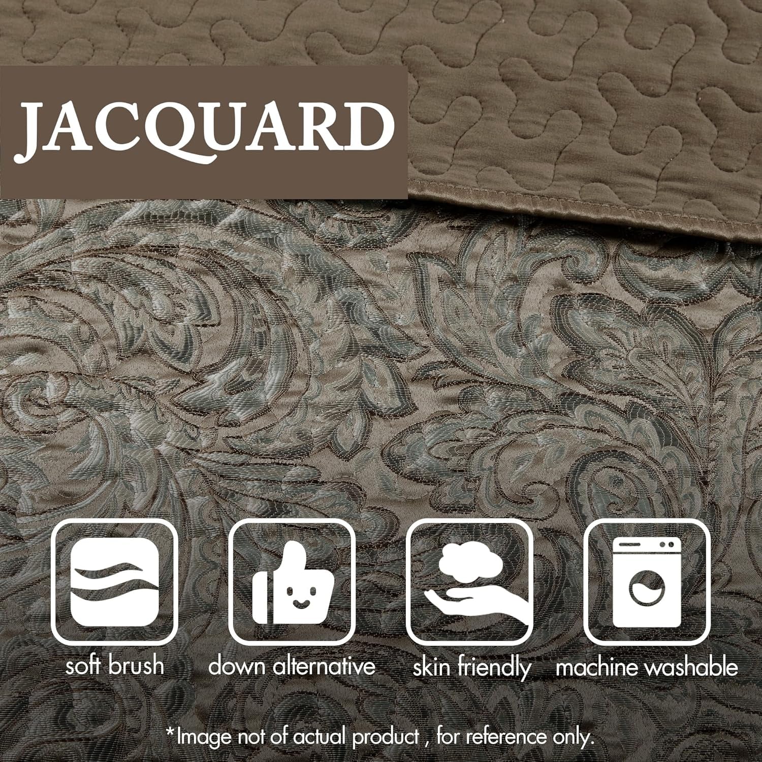 Aubrey Reversible Quilted Bedspread Set, Solid Reverse Summer Breathable, Lightweight All Season Bedding Layer, Matching Shams, Bedspread Queen(102"X118"), Blue 5 Piece