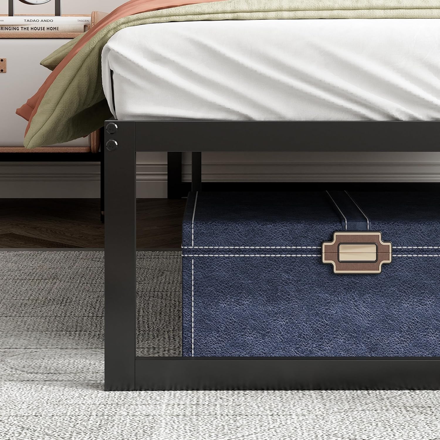 ABEL Metal Platform Bed Frame, Mattress Foundation with Steel Slat Support, No Box Spring Needed, Easy Assembly, Twin